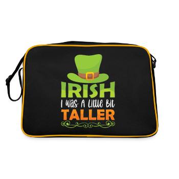 St Patricks Tag Ire Irland Irisch Gälisch - Retro Tasche - Schwarz/Gold - Hinten