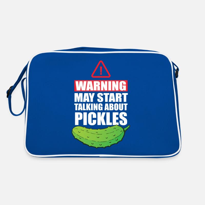 Avertissement peut commencer à parler de cornichons Sac Retro