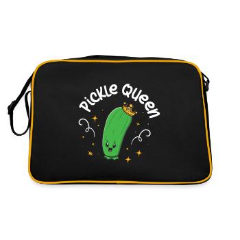 Pickle Queen - Retro Tasche - Schwarz/Gold - Hinten