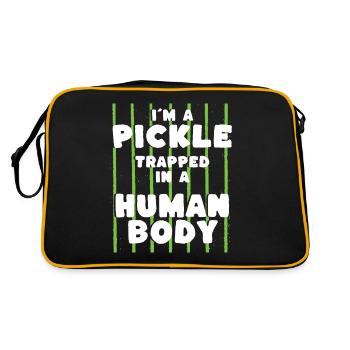 Im Un cornichon piégé dans un corps humain - Sac Retro - noir/or - Dos