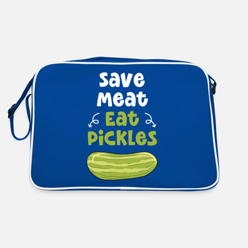 Save Meat Eat Pickles Retro Tasche
