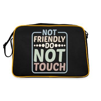 Pas amical, ne touchez pas 10 - Sac Retro - noir/or - Dos