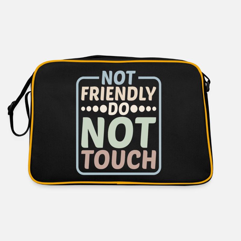 Pas amical, ne touchez pas 10 Sac Retro