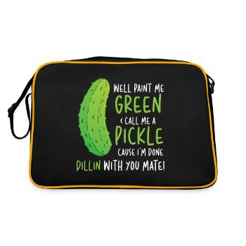 Eh bien, peignez-moi en vert appelez-moi un cornichon - Sac Retro - noir/or - Dos