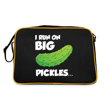 Je cours sur de gros cornichons - Sac Retro - noir/or - Dos