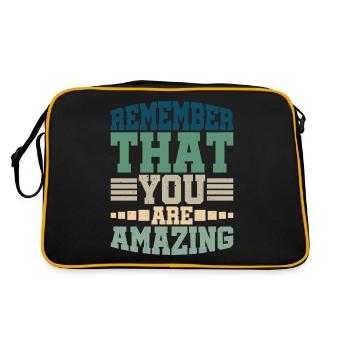 Remember That You Are Amazing - Retro Bag - black/gold - Back