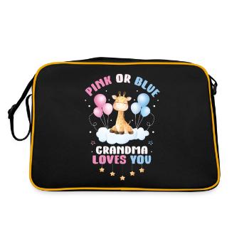 Rose ou bleu Grand-mère t’aime - Sac Retro - noir/or - Dos