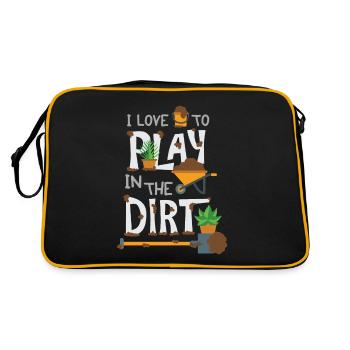 I Love To Play In The Dirt - Retro Bag - black/gold - Back