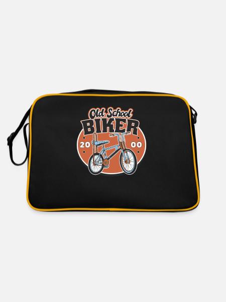 Old School Biker 2000. 23rd birthday - Retro Bag - black/gold - Back