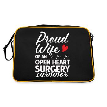 Fière épouse d’un survivant de la sugérie à cœur ouvert - Sac Retro - noir/or - Dos