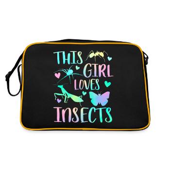 Cette fille aime les insectes - Sac Retro - noir/or - Dos