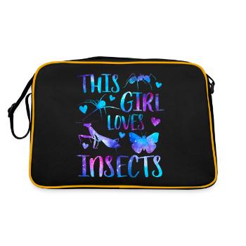 Cette fille aime les insectes - Sac Retro - noir/or - Dos