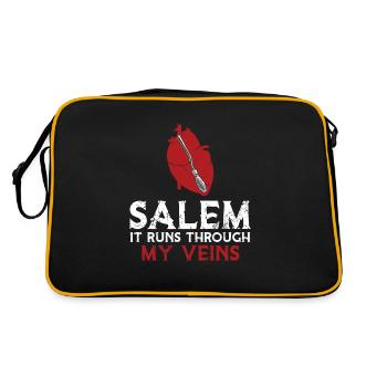 Salem ça coule dans mes veines Sorcellerie Vraies - Sac Retro - noir/or - Dos