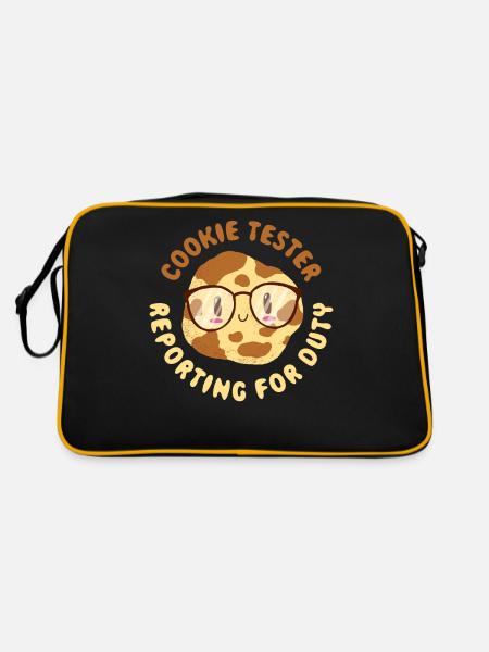Cookie Tester Reporting For Duty Cookie Gift - Retro Bag - black/gold - Back