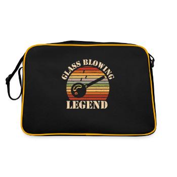 Glassblowing legend Glass processing Vintage Glass - Retro Bag - black/gold - Back