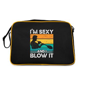 Je suis sexy et je souffle du verre soufflé - Sac Retro - noir/or - Dos