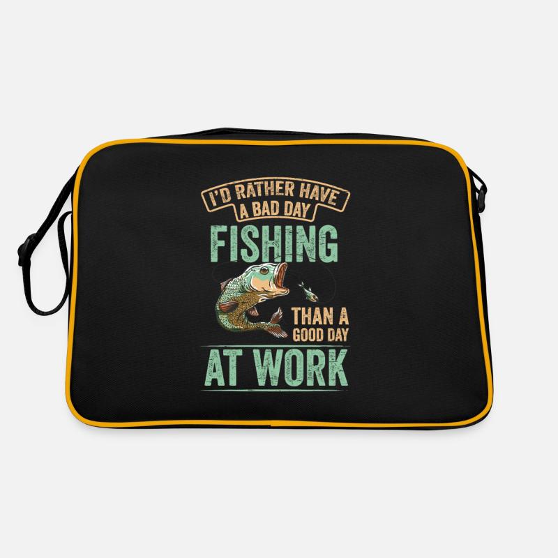 Je préférerais pêcheur de canne à pêche pêcheur de poisson Sac Retro