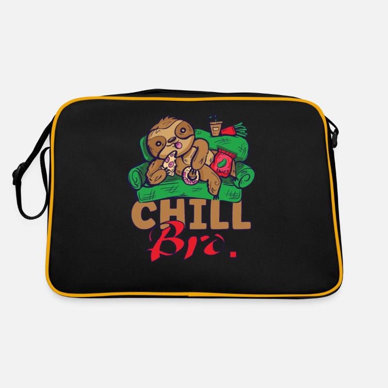 Faultier Chill Bro Das Ist Der Weg Retro Tasche