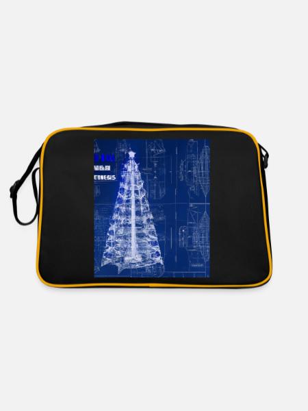 Plan schématique de l’arbre de Noël - Sac Retro - noir/or - Dos
