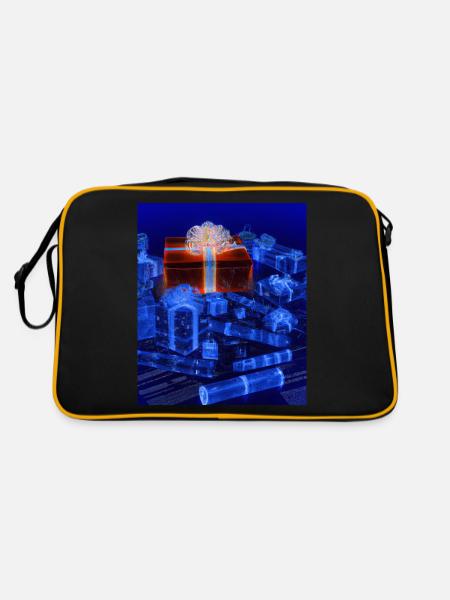 Plan schématique de l’arbre de Noël - Sac Retro - noir/or - Dos