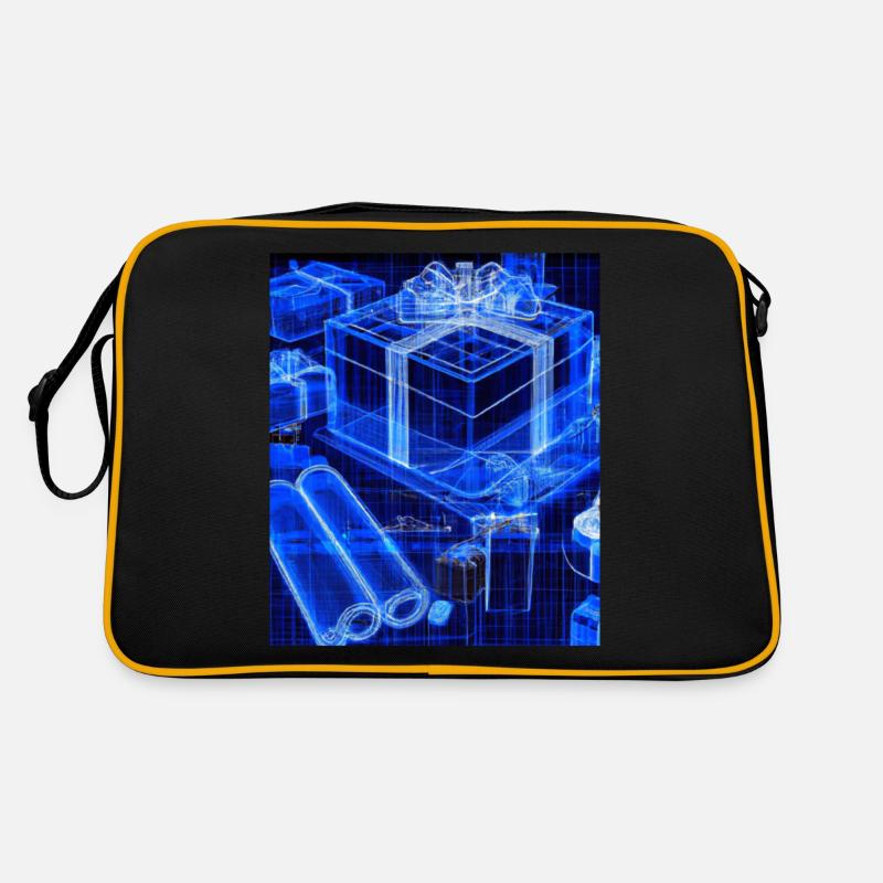 Weihnachten Weihnachtsbaum Schematic Blaupause Retro Tasche