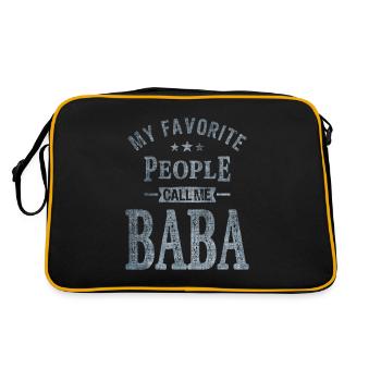 Mes gens préférés m’appellent Baba Papa Grand-père - Sac Retro - noir/or - Dos