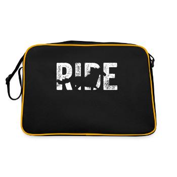 Riding horses like no one Cowboy Racing Style - Retro Bag - black/gold - Back