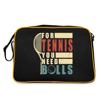 Joueur de tennis Balle de tennis - Sac Retro - noir/or - Dos