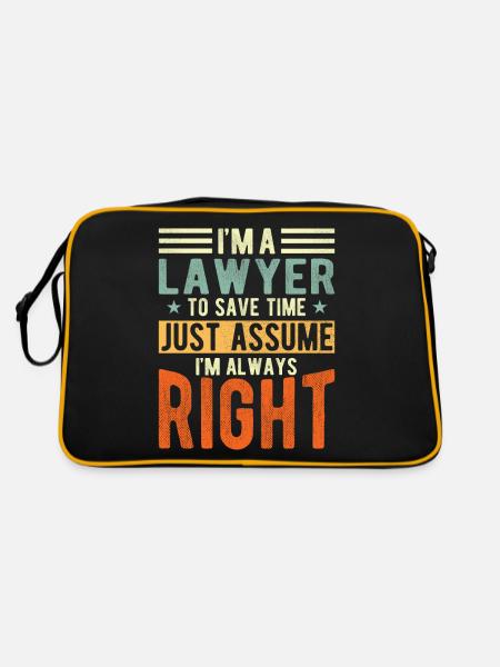 Lawyer - Retro Bag - black/gold - Back