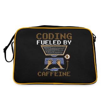 Programming powered by caffeine coding - Retro Bag - black/gold - Back