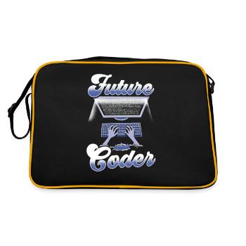 Future Coder Code Programmer Coding - Retro Bag - black/gold - Back
