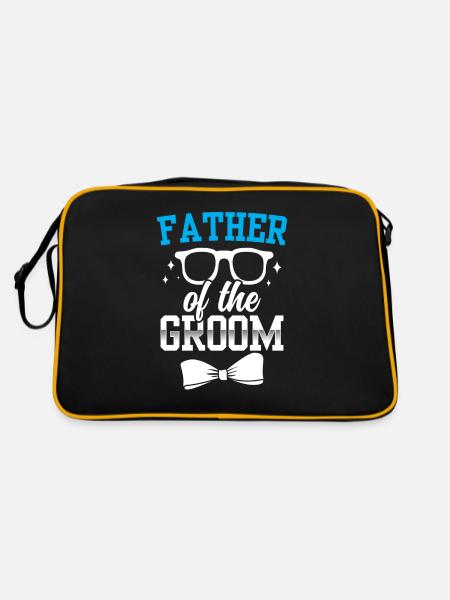 Fête de mariage du marié - Sac Retro - noir/or - Dos