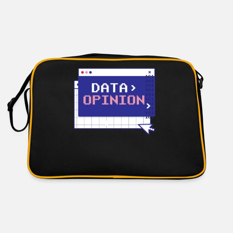 Data > Opinion Code Coding Programmer Coder - Retro Bag - black/gold