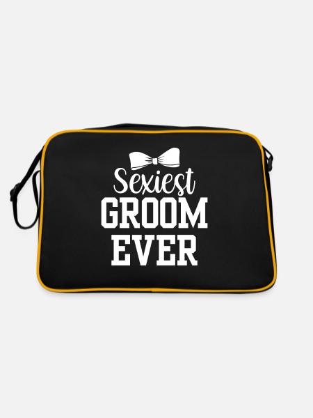 Sexy Groom Party Dictons Mariage Mariage - Sac Retro - noir/or - Dos