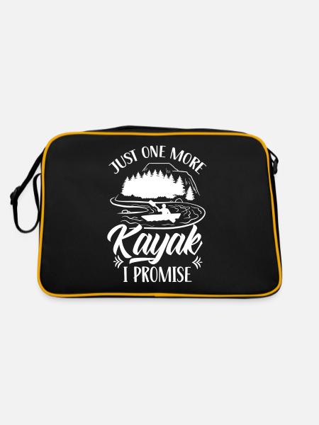 Only one more kayak promised kayaking - Retro Bag - black/gold - Back