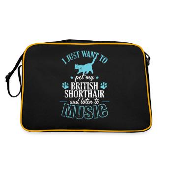 Caresser mon British Shorthair et écouter de la musique - Sac Retro - noir/or - Dos