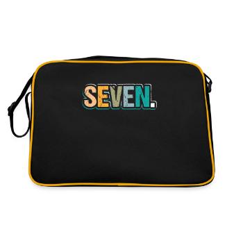 7e anniversaire Enfants Sept ans - Sac Retro - noir/or - Dos
