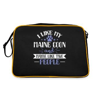 I Like my Maine Coon and Maybe like two People - Retro Bag - black/gold - Back