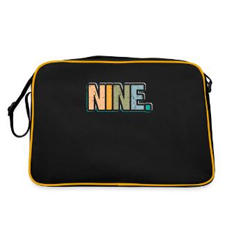 9th Birthday Kids Nine Birthday - Retro Bag - black/gold - Back