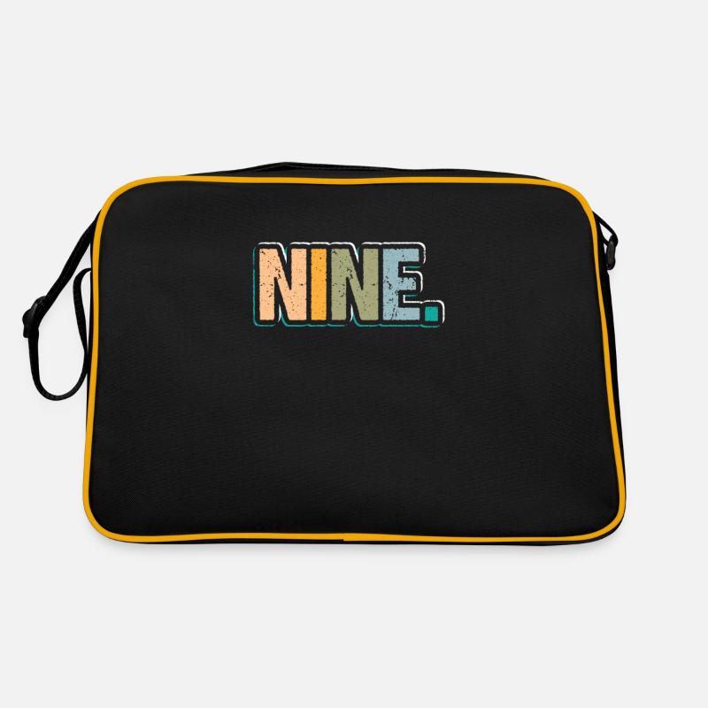 9e anniversaire Enfants Neuf ans Sac Retro