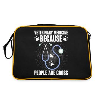 Veterinary Medicine Because People Are Gross 4 - Retro Bag - black/gold - Back