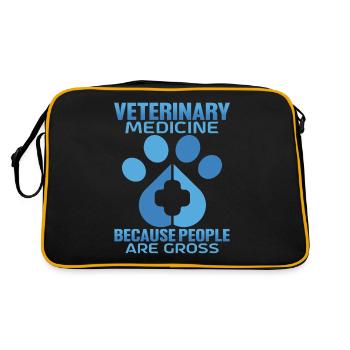 Veterinary Medicine Because People Are Gross 5 - Retro Bag - black/gold - Back