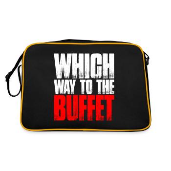Which Way To The Buffet 20 - Retro Tasche - Schwarz/Gold - Hinten