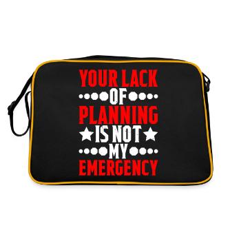 Votre manque de planification n’est pas mon urgence 5 - Sac Retro - noir/or - Dos