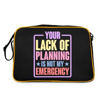 Votre manque de planification n’est pas mon urgence 6 - Sac Retro - noir/or - Dos