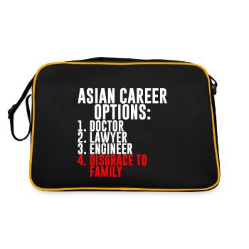 Options de carrière asiatiques, Docteur, Honte pour la famille - Sac Retro - noir/or - Dos