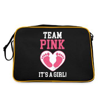 L’équipe Pink c’est une fille - Sac Retro - noir/or - Dos