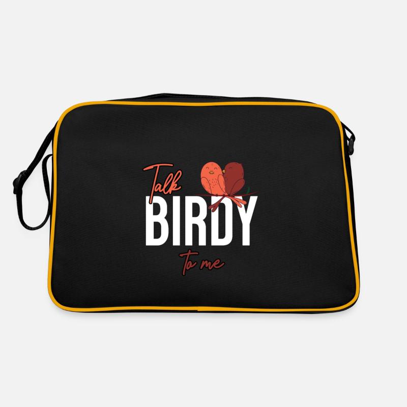 Talk Birdy To Me Vögel Retro Tasche