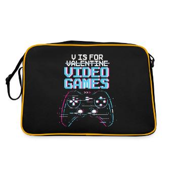 V Is For Video Games - Retro Bag - black/gold - Back