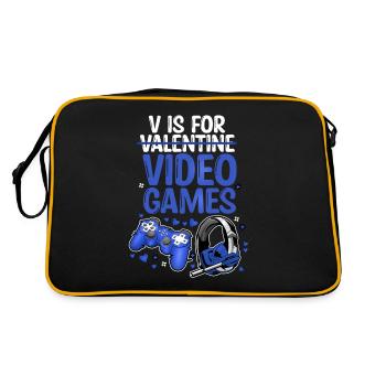 V Is For Video Games - Retro Bag - black/gold - Back